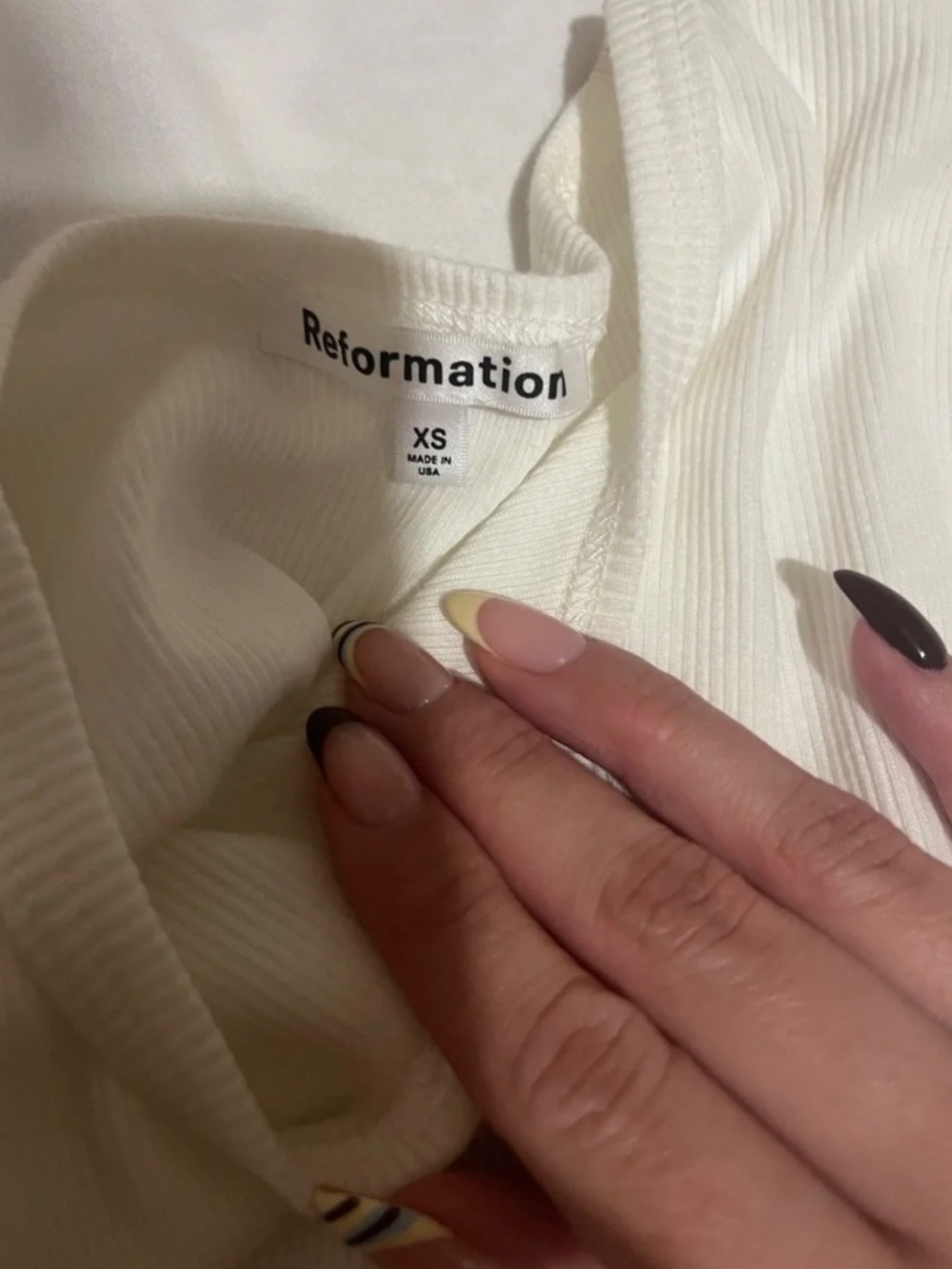 Reformation Muse Tee White T-shirt XS - Picture 3 of 3